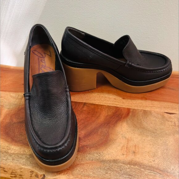 ZODIAC Women's Dorit Slip-ons Platform Black Leather Size 10 - Picture 2 of 4